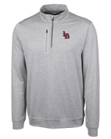 Louisville Bats Cutter & Buck Stealth Heathered Mens Big and Tall  Quarter Zip Pullover POL_MANN_HG 1