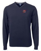 Portland Sea Dogs Cutter & Buck Lakemont Tri-Blend Mens Big and Tall V-Neck Pullover Sweater Liberty Navy Mannequin