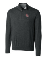 Louisville Bats Cutter & Buck Lakemont Tri-Blend Mens Big and Tall Quarter Zip Pullover Sweater CCH_MANN_HG 1