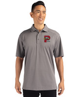 Portland Sea Dogs Cutter & Buck CB Drytec Genre Textured Solid Mens Big and Tall Polo Elemental Grey Front