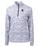 Round Rock Express Cutter & Buck Traverse Camo Print Stretch Quarter Zip Womens Pullover CC_MANN_HG 1