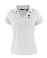 Texas Rangers Cutter & Buck Daybreak Eco Recycled Womens V-neck Polo WH_MANN_HG 1