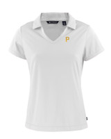 Pittsburgh Pirates Cutter & Buck Daybreak Eco Recycled Womens V-neck Polo WH_MANN_HG 1