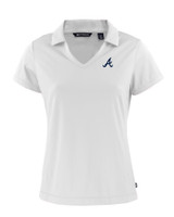 Atlanta Braves Cutter & Buck Daybreak Eco Recycled Womens V-neck Polo WH_MANN_HG 1