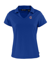 Chicago Cubs Cutter & Buck Daybreak Eco Recycled Womens V-neck Polo Tour Blue Mannequin