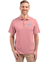 Reno Aces Cutter & Buck Virtue Eco Pique Stripe Recycled Mens Polo Cardinal Red Front