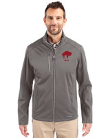 Buffalo Bills Historic Cutter & Buck Evoke Softshell Recycled Full Zip Mens Jacket Elemental Grey Front