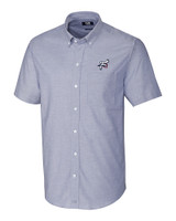 Reading Fightin Phils Cutter & Buck Stretch Oxford Mens Short Sleeve Dress Shirt Light Blue Mannequin