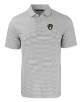 Milwaukee Brewers Cutter & Buck Forge Eco Double Stripe Stretch Recycled Mens Big &Tall Polo POLWH_MANN_HG 1