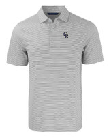 Colorado Rockies Cutter & Buck Forge Eco Double Stripe Stretch Recycled Mens Big &Tall Polo POLWH_MANN_HG 1