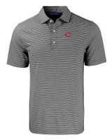 Cincinnati Reds Cutter & Buck Forge Eco Double Stripe Stretch Recycled Mens Polo BLWH_MANN_HG 1