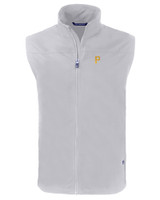 Pittsburgh Pirates Cutter & Buck Charter Eco Full-Zip Mens Big & Tall Vest POL_MANN_HG 1