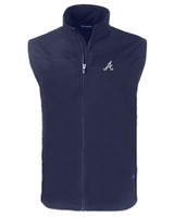 Atlanta Braves Cutter & Buck Charter Eco Full-Zip Mens Big & Tall Vest NVBU_MANN_HG 1