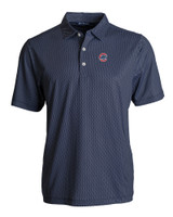 Chicago Cubs Cutter & Buck Pike Eco Symmetry Print Stretch Recycled Mens Big & Tall Polo NVBW_MANN_HG 1