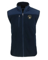 Milwaukee Brewers Cutter & Buck Cascade Eco Sherpa Mens Big and Tall Fleece Vest NVBU_MANN_HG 1