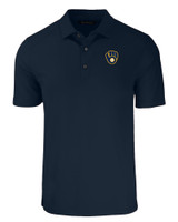 Milwaukee Brewers Cutter & Buck Forge Eco Stretch Recycled Mens Big & Tall Polo NVBU_MANN_HG 1