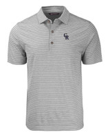 Colorado Rockies Cutter & Buck Forge Eco Heather Stripe Stretch Recycled Mens Big & Tall Polo EGH_MANN_HG 1