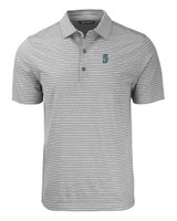 Seattle Mariners Cutter & Buck Forge Eco Heather Stripe Stretch Recycled Mens Big & Tall Polo EGH_MANN_HG 1