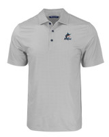 Miami Marlins Cutter & Buck Pike Eco Tonal Geo Print Stretch Recycled Mens Big & Tall Polo EG_MANN_HG 1