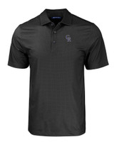 Colorado Rockies Cutter & Buck Pike Eco Tonal Geo Print Stretch Recycled Mens Big & Tall Polo BL_MANN_HG 1