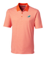 Miami Dolphins Big & Tall Forge Polo Tonal Stripe  1