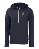 Baltimore Orioles Stars & Stripes Cutter & Buck Daybreak Eco Recycled Womens Half Zip Hoodie NVBU_MANN_HG 1