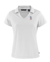 Boston Red Sox Stars & Stripes Cutter & Buck Daybreak Eco Recycled Womens V-neck Polo WH_MANN_HG 1