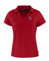 Colorado Rockies Stars & Stripes Cutter & Buck Daybreak Eco Recycled Womens V-neck Polo CDR_MANN_HG 1
