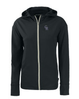 Colorado Rockies Cutter & Buck Daybreak Eco Recycled Womens Full Zip Hoodie BL_MANN_HG 1