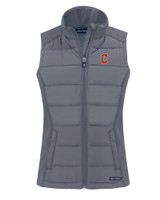 Cleveland Guardians - Cutter & Buck Evoke Hybrid Eco Softshell Recycled Womens Full Zip Vest EG_MANN_HG 1