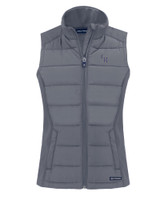 Colorado Rockies Cutter & Buck Evoke Hybrid Eco Softshell Recycled Womens Full Zip Vest EG_MANN_HG 1