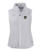 Milwaukee Brewers Cutter & Buck Charter Eco Full-Zip Womens Vest POL_MANN_HG 1