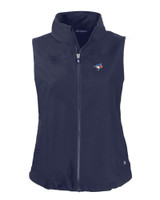 Toronto Blue Jays Cutter & Buck Charter Eco Full-Zip Womens Vest NVBU_MANN_HG 1