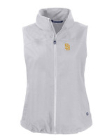 San Diego Padres Cutter & Buck Charter Eco Full-Zip Womens Vest POL_MANN_HG 1