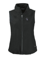 Colorado Rockies Cutter & Buck Charter Eco Full-Zip Womens Vest BL_MANN_HG 1
