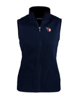 Cleveland Guardians Cutter & Buck Cascade Eco Sherpa Fleece Womens Vest NVBU_MANN_HG 1