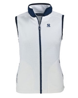 New York Yankees Cutter & Buck Cascade Eco Sherpa Fleece Womens Vest SHNV_MANN_HG 1