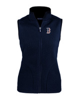 Boston Red Sox Stars & Stripes Cutter & Buck Cascade Eco Sherpa Fleece Womens Vest NVBU_MANN_HG 1