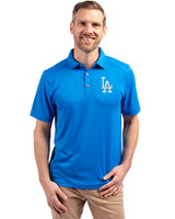 Los Angeles Dodgers Cutter & Buck Forge Eco Stretch Recycled Mens Polo Digital Front