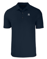 New York Yankees Cutter & Buck Forge Eco Stretch Recycled Mens Polo NVBU_MANN_HG 1