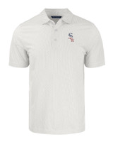 Chicago White Sox Stars & Stripes Cutter & Buck Pike Eco Symmetry Print Stretch Recycled Mens Polo WHPOL_MANN_HG 1