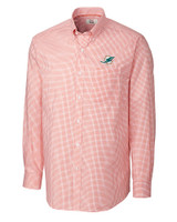 Miami Dolphins Cutter & Buck Mens Long Sleeve Epic Easy Care Tattersall College Orange Mannequin