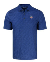 Tampa Bay Rays Stars & Stripes Cutter & Buck Pike Eco Pebble Print Stretch Recycled Mens Polo NVBU_MANN_HG 1