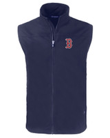 Boston Red Sox Cutter & Buck Charter Eco Recycled Mens Full-Zip Vest NVBU_MANN_HG 1