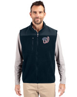 Washington Nationals Stars & Stripes Cutter & Buck Cascade Eco Fleece Mens Vest Navy Blue Front
