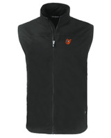 Baltimore Orioles Cooperstown Cutter & Buck Charter Eco Recycled Mens Full-Zip Vest BL_MANN_HG 1