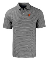 Baltimore Orioles Cooperstown Cutter & Buck Forge Eco Double Stripe Stretch Recycled Mens Big &Tall Polo BLWH_MANN_HG 1