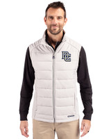 Washington Nationals Cooperstown Cutter & Buck Evoke Hybrid Softshell Recycled Mens Full Zip Vest CONCRETE Front