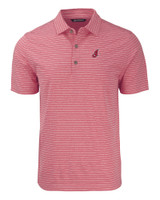 Cleveland Indians Cooperstown Cutter & Buck Forge Eco Heather Stripe Stretch Recycled Mens Big & Tall Polo CRH_MANN_HG 1