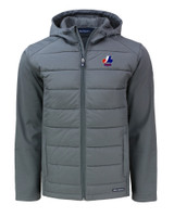 Montreal Expos Cooperstown Cutter & Buck Evoke Hybrid Eco Softshell Recycled Full Zip Mens Big & Tall Hooded Jacket EG_MANN_HG 1